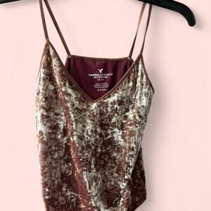 Soft velvet camisole top